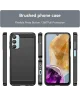 Samsung Galaxy M55 Hoesje Geborsteld TPU Flexibele Back Cover Zwart