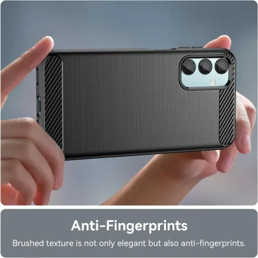 Samsung Galaxy M55 Hoesje Geborsteld TPU Flexibele Back Cover Zwart afbeelding 7