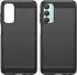 Samsung Galaxy M55 Hoesje Geborsteld TPU Flexibele Back Cover Zwart afbeelding 2