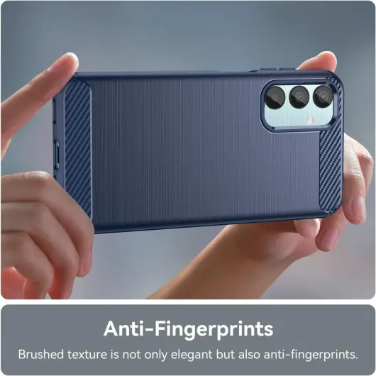 Samsung Galaxy M55 Hoesje Geborsteld TPU Flexibele Back Cover Blauw afbeelding 8