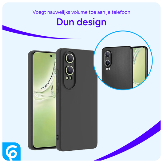 OnePlus Nord CE 4 Lite Hoesje Dun TPU Back Cover Zwart afbeelding 4