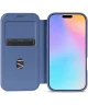 Apple iPhone 16 Hoesje met MagSafe Book Case Transparant / Blauw