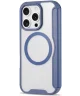 Apple iPhone 16 Pro Hoesje met MagSafe Book Case Transparant / Blauw