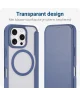 Apple iPhone 16 Pro Hoesje met MagSafe Book Case Transparant / Blauw