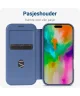 Apple iPhone 16 Pro Hoesje met MagSafe Book Case Transparant / Blauw