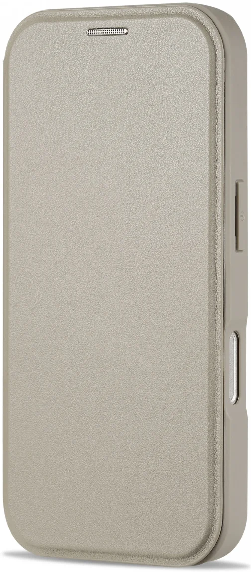 Apple iPhone 16 Pro Max Hoesje met MagSafe Book Case Transparant / Beige afbeelding 7