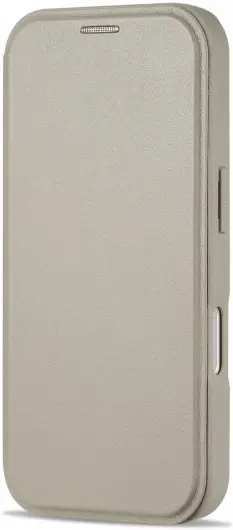 Apple iPhone 16 Pro Max Hoesje met MagSafe Book Case Transparant / Beige afbeelding 7