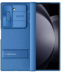 Nillkin CamShield Samsung Galaxy Z Fold 6 Hoesje met Kickstand Blauw