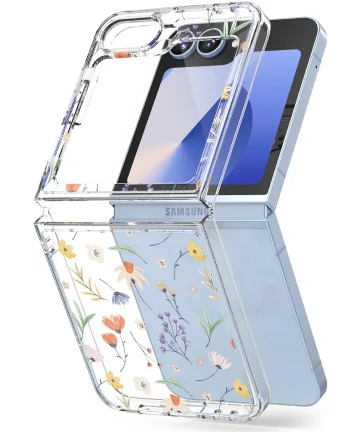 Ringke Fusion Design Samsung Galaxy Z Flip 6 Hoesje Back Cover Dry Flowers Hoesjes