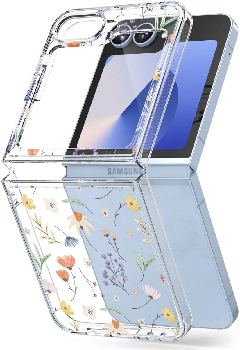 Ringke Fusion Design Samsung Galaxy Z Flip 6 Hoesje Back Cover Dry Flowers afbeelding 1