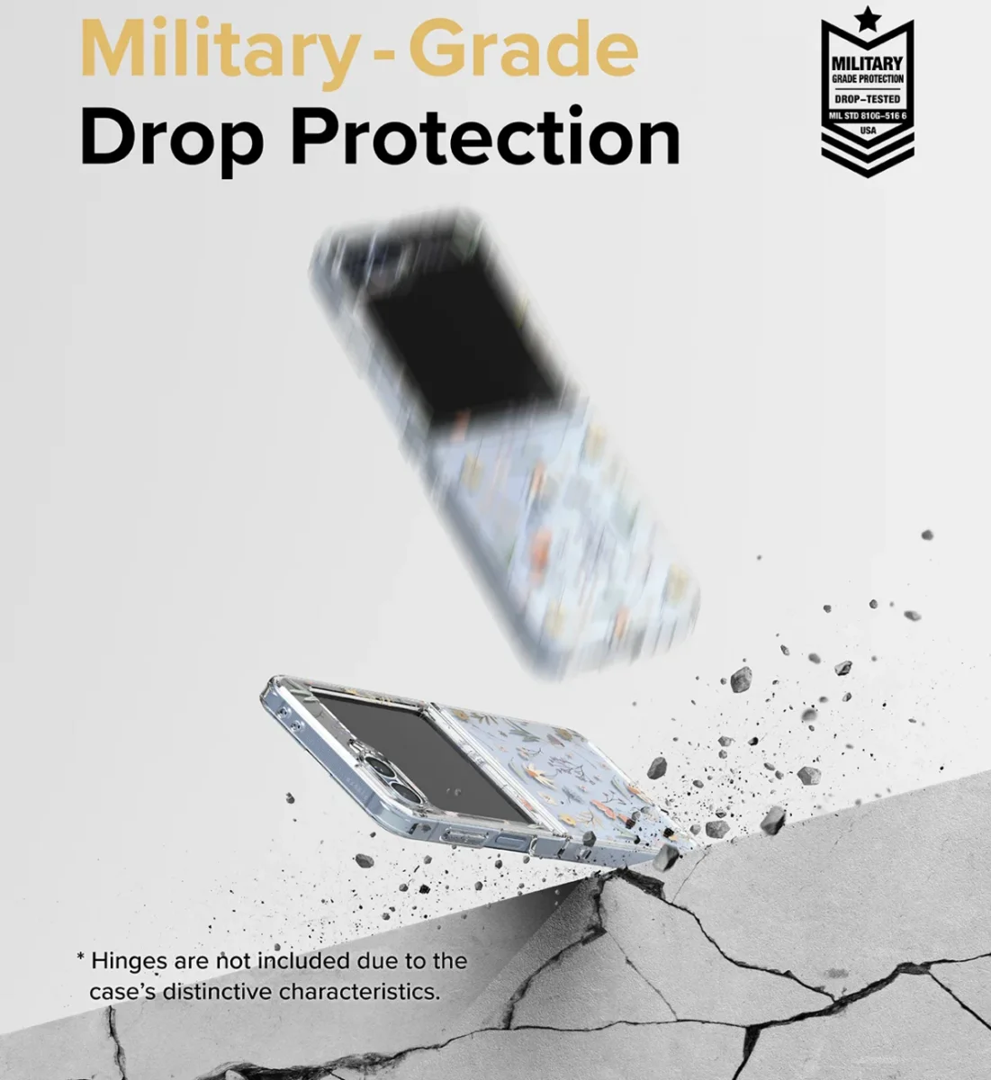 Ringke Fusion Design Samsung Galaxy Z Flip 6 Hoesje Back Cover Dry Flowers afbeelding 4
