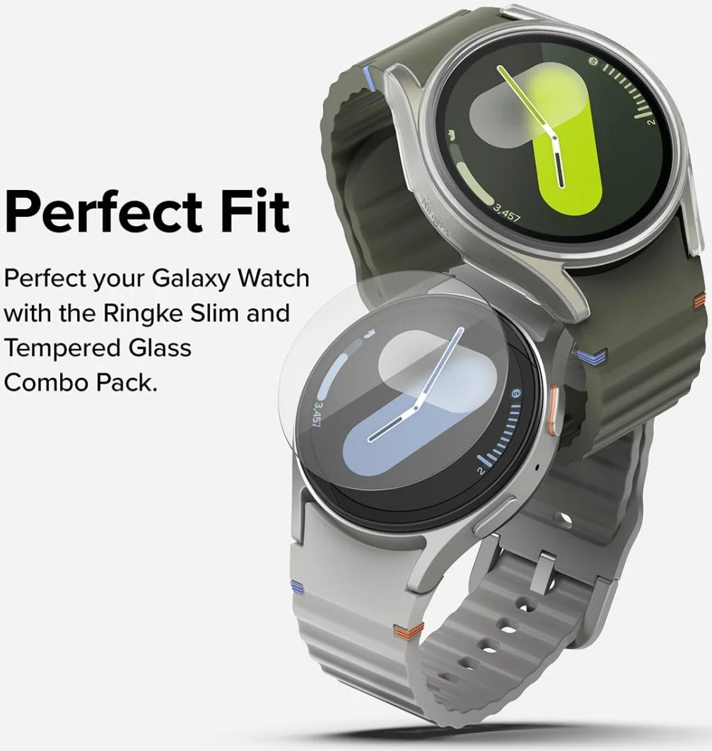 Ringke Slim Hoesje + Tempered Glass - Samsung Galaxy Watch 7 44MM - Matte Clear afbeelding 4