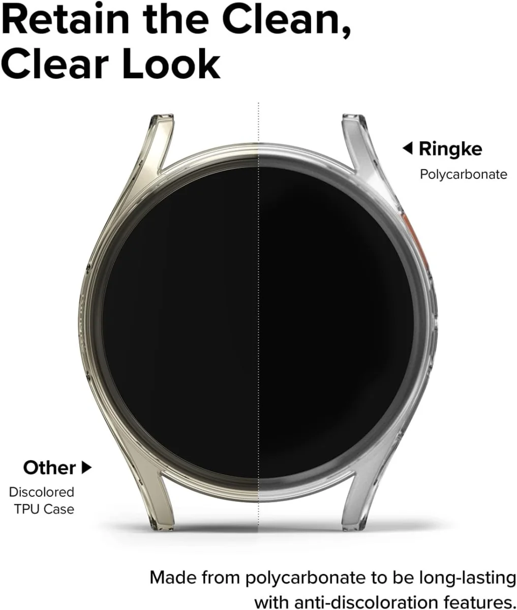 Ringke Slim Hoesje + Tempered Glass - Samsung Galaxy Watch 7 44MM - Matte Clear afbeelding 8