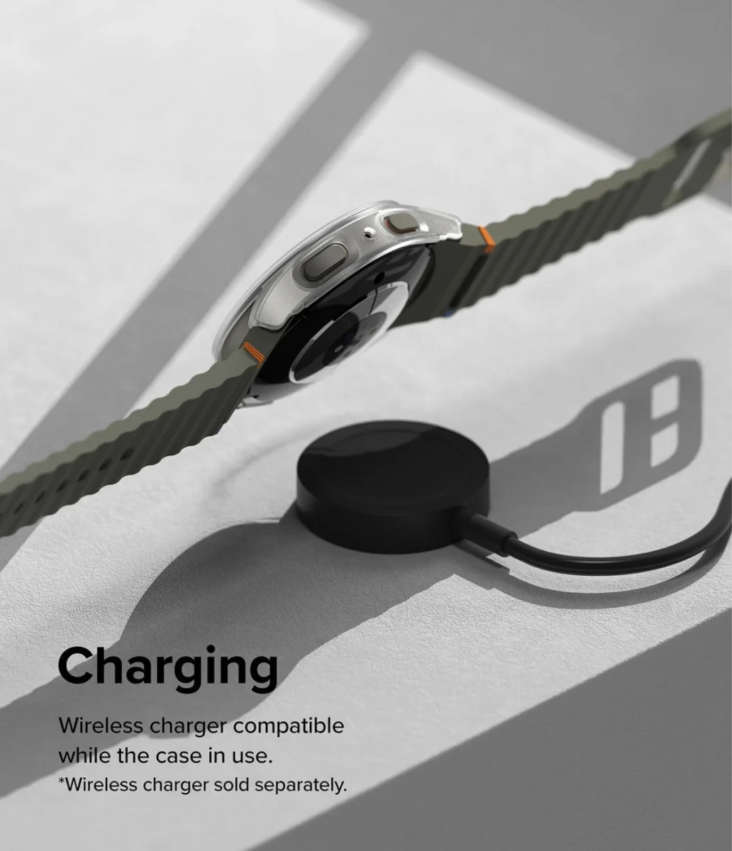 Ringke Slim Hoesje + Tempered Glass - Samsung Galaxy Watch 7 44MM - Matte Clear afbeelding 10