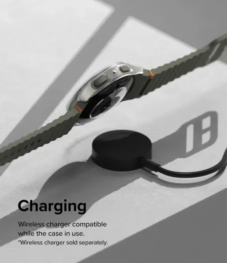 Ringke Slim Hoesje + Tempered Glass - Samsung Galaxy Watch 7 44MM - Matte Clear afbeelding 10