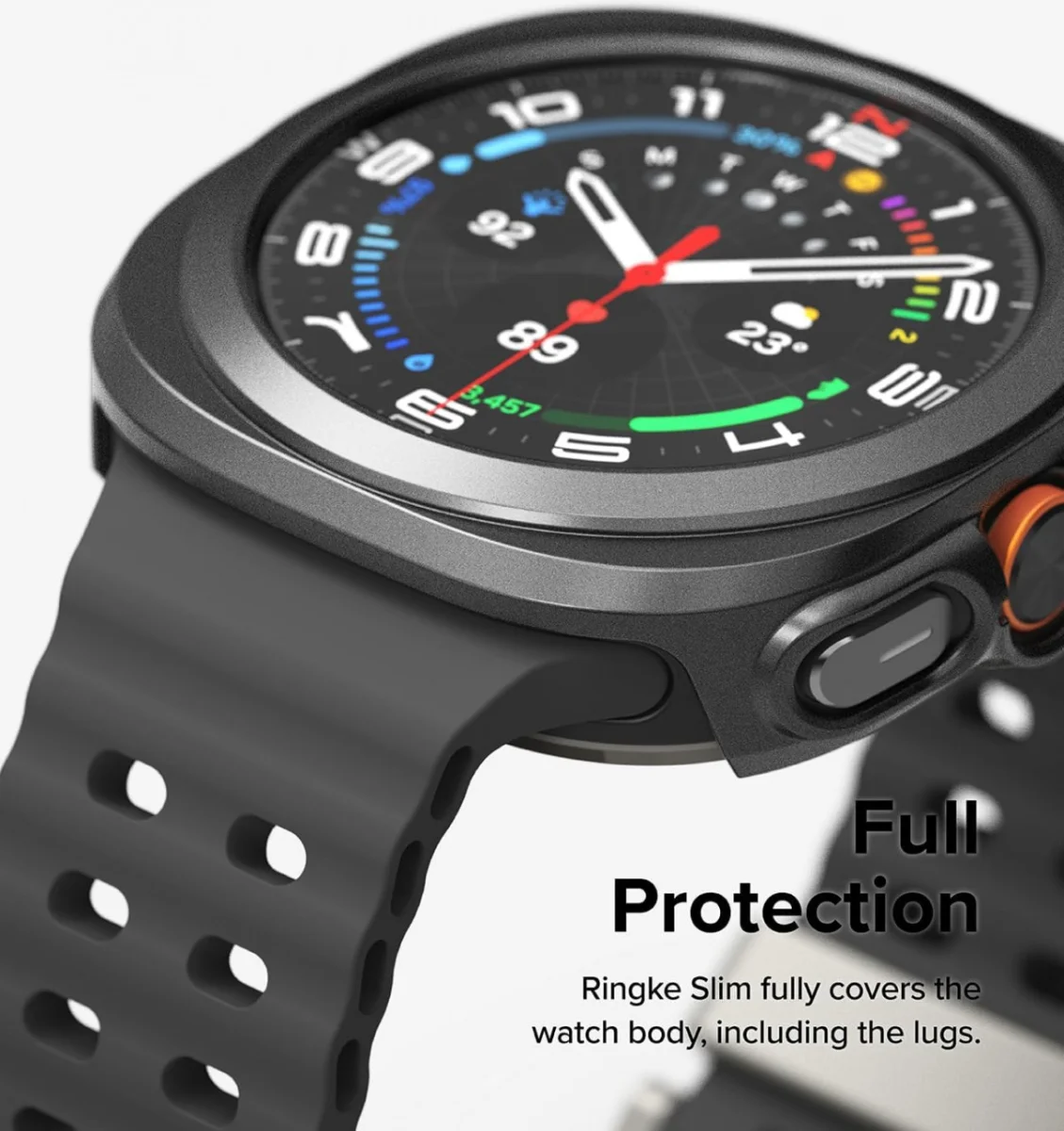 Ringke Slim Hoesje + Tempered Glass - Samsung Galaxy Watch Ultra - Zwart afbeelding 8