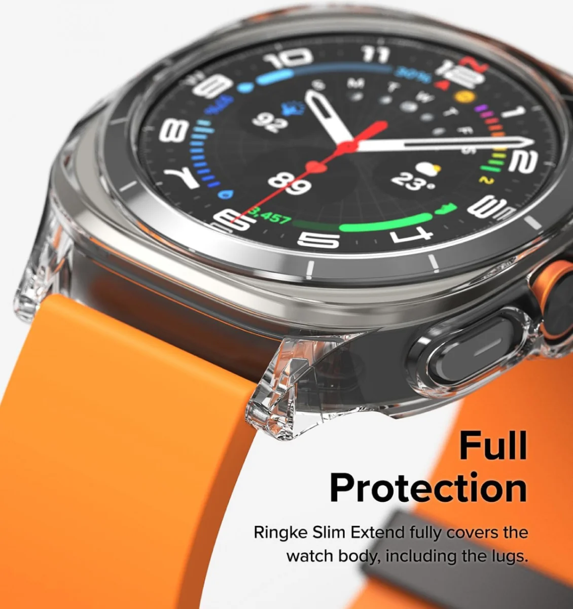 Ringke Slim Extend Hoesje + Tempered Glass - Samsung Watch Ultra - Transparant afbeelding 7