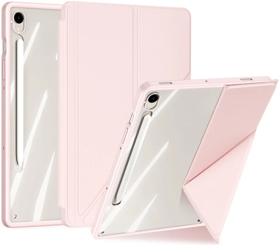 Dux Ducis Magi Samsung Galaxy Tab S9 / S9 FE Hoes V-Fold Book Case Roze afbeelding 1