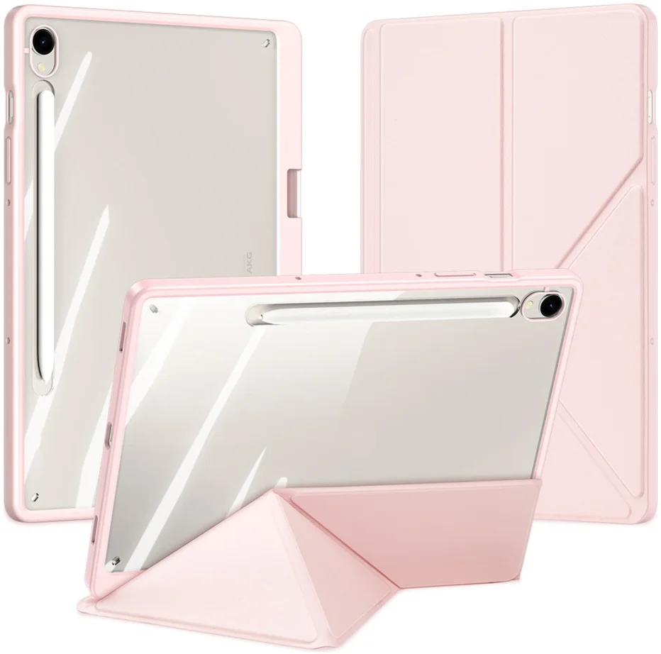 Dux Ducis Magi Samsung Galaxy Tab S9 / S9 FE Hoes V-Fold Book Case Roze afbeelding 2