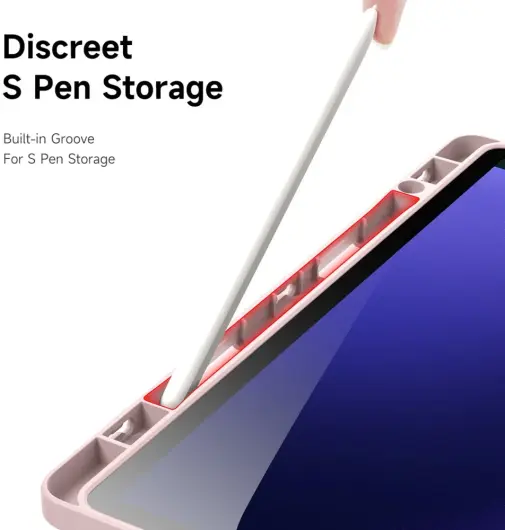 Dux Ducis Magi Samsung Galaxy Tab S9 / S9 FE Hoes V-Fold Book Case Roze afbeelding 10