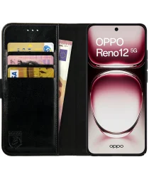 Rosso Element Oppo Reno 12 Hoesje Book Case Wallet Zwart