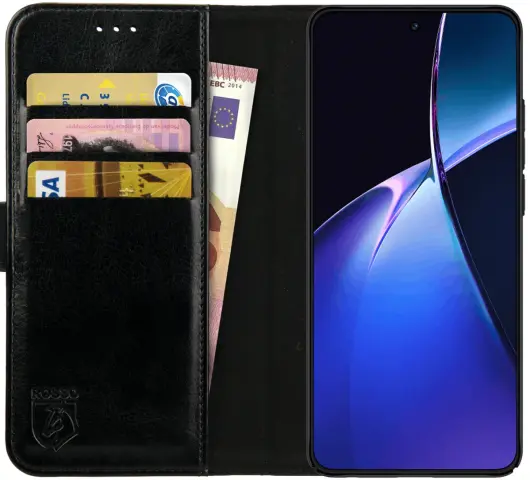 Rosso Element OnePlus Nord CE 4 Hoesje Book Case Wallet Zwart afbeelding 1