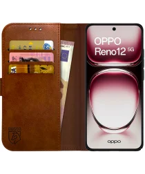 Rosso Element Oppo Reno 12 Hoesje Book Case Wallet Bruin