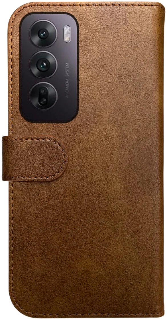 Rosso Element Oppo Reno 12 Pro Hoesje Book Case Wallet Bruin afbeelding 2