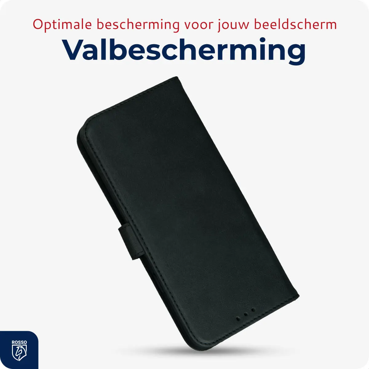 Rosso Deluxe Samsung Galaxy S24 FE Hoesje Echt Leer Book Case Zwart afbeelding 7