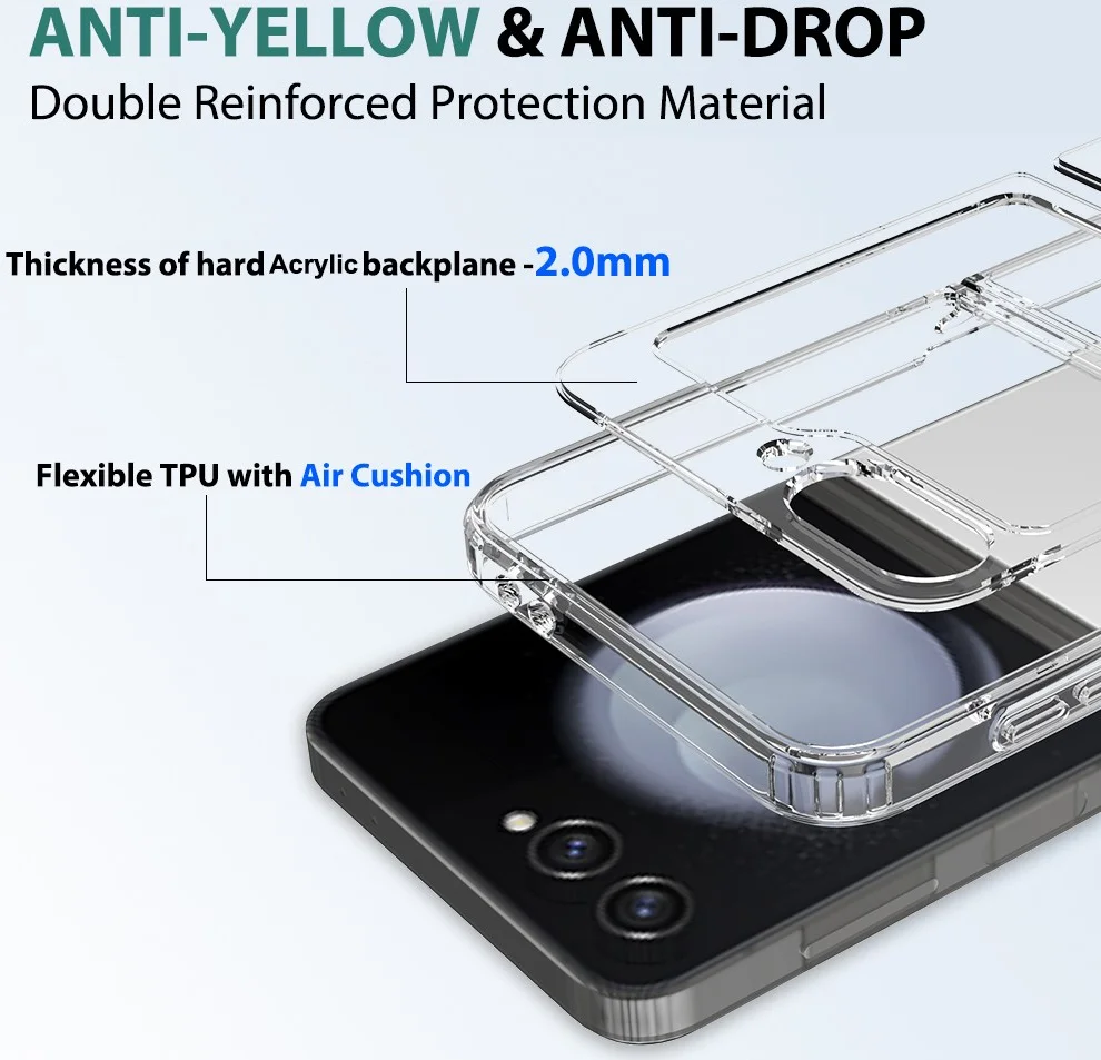 Samsung Galaxy Z Flip 6 Hoesje Dun TPU Back Cover Transparant afbeelding 10