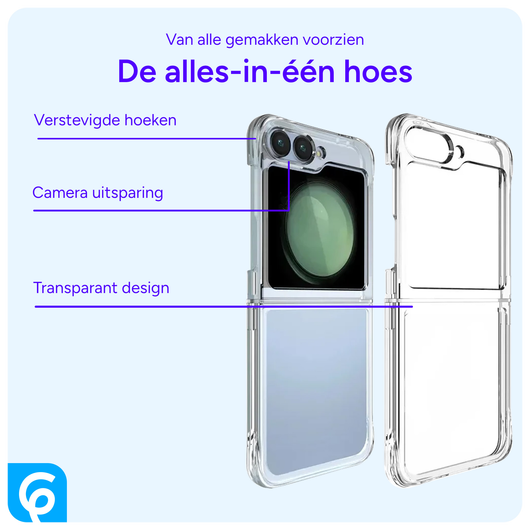 Samsung Galaxy Z Flip 6 Hoesje Schokbestendig en Dun TPU Back Cover Transparant afbeelding 4