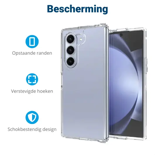 Samsung Galaxy Z Fold 6 Hoesje Schokbestendig en Dun TPU Back Cover Transparant afbeelding 5