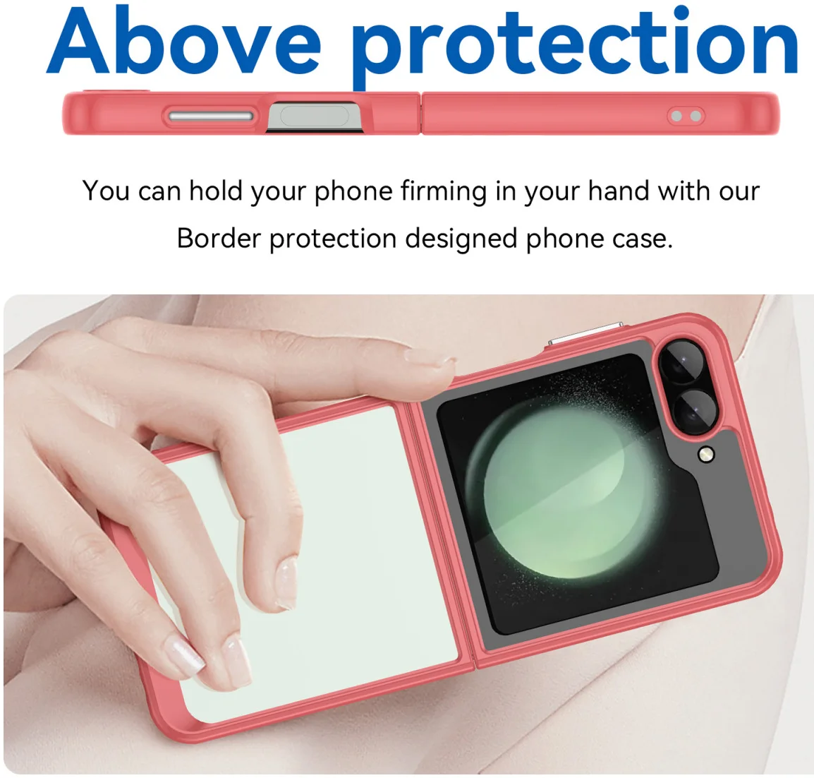 Samsung Galaxy Z Flip 6 Hoesje Shock Proof Back Cover Transparant Roze afbeelding 5