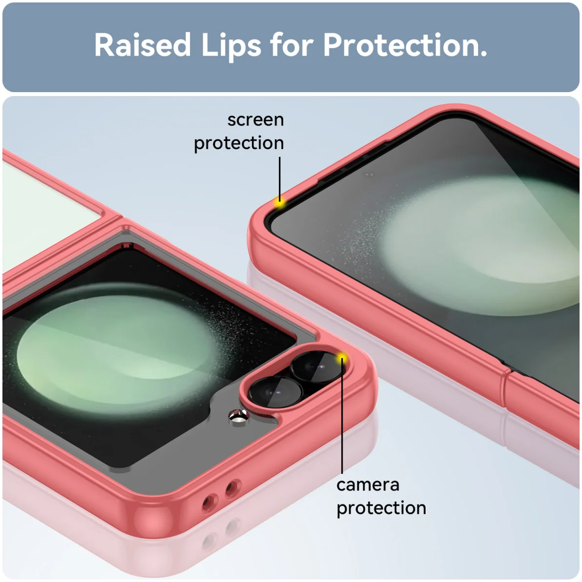 Samsung Galaxy Z Flip 6 Hoesje Shock Proof Back Cover Transparant Roze afbeelding 7