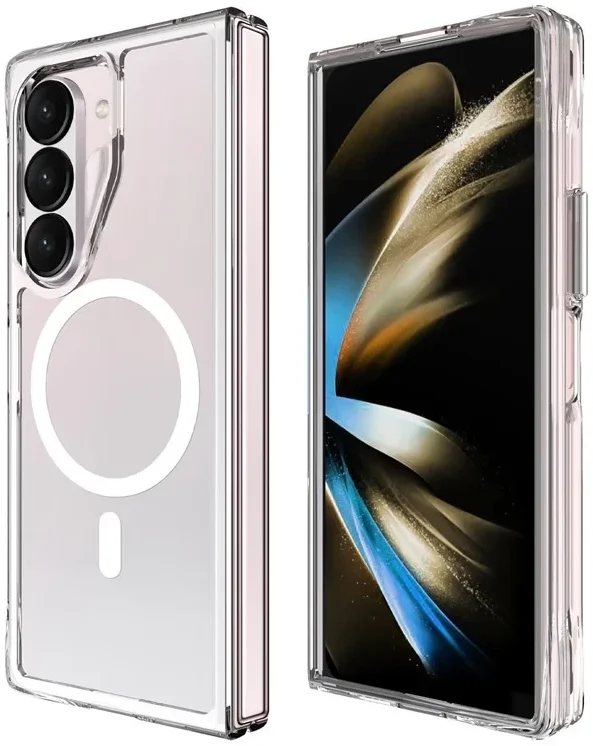 Samsung Galaxy Z Fold 6 Hoesje met MagSafe Dun TPU Back Cover Transparant afbeelding 1