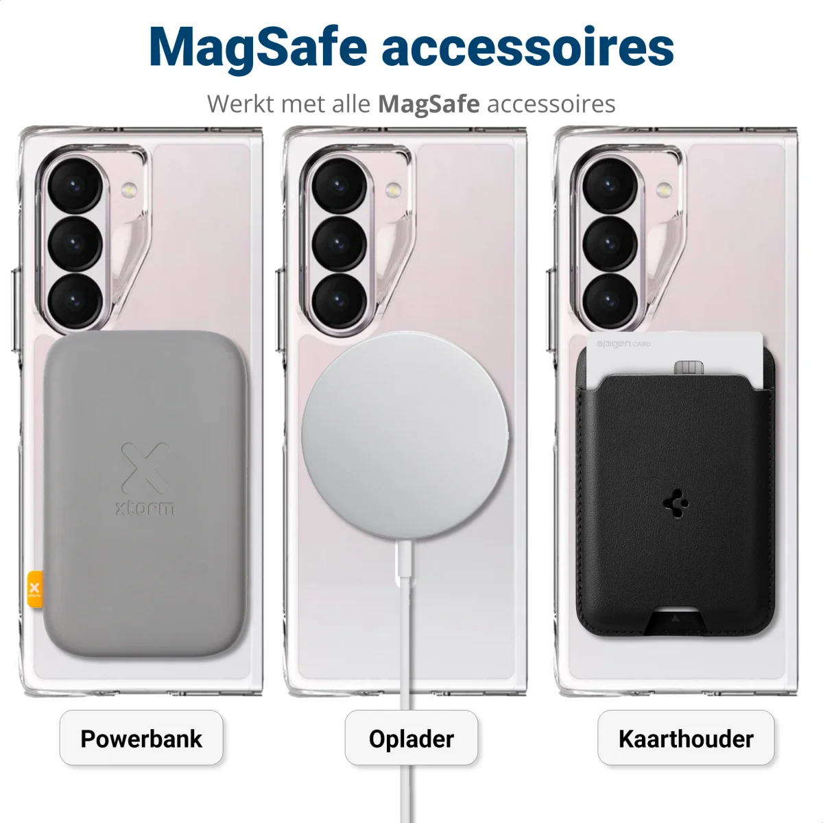 Samsung Galaxy Z Fold 6 Hoesje met MagSafe Dun TPU Back Cover Transparant afbeelding 7
