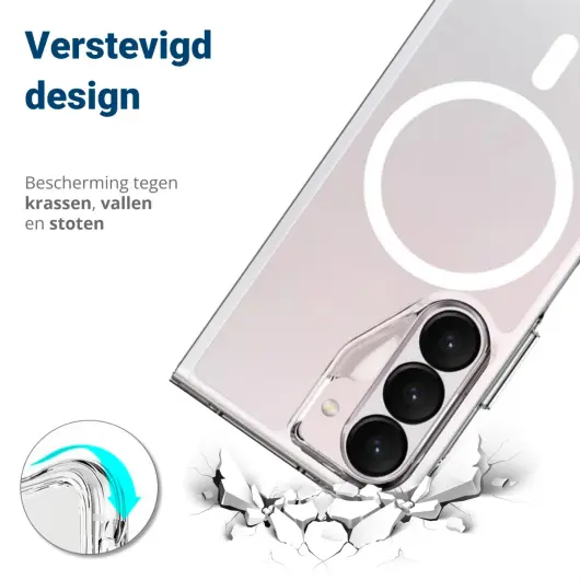 Samsung Galaxy Z Fold 6 Hoesje met MagSafe Dun TPU Back Cover Transparant afbeelding 4