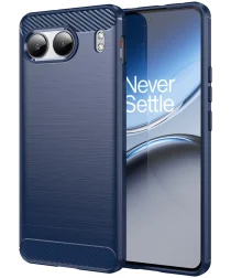 OnePlus Nord 4 Hoesje Geborsteld TPU Flexibele Back Cover Blauw