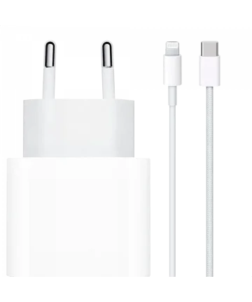 Originele Apple 20W USB-C Oplader met Lightning Kabel 1 Meter Wit Opladers