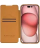 Nillkin Qin Prop Leather iPhone 16 Pro Max Hoesje Camera Cover Book Case Bruin