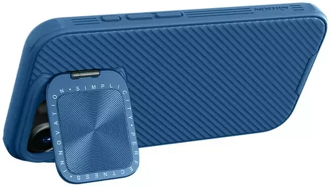 Nillkin CamShield Prop iPhone 16 Pro Hoesje MagSafe Back Cover Blauw afbeelding 8