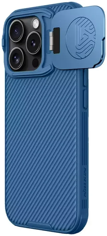 Nillkin CamShield Prop iPhone 16 Pro Max Hoesje MagSafe Back Cover Blauw afbeelding 2