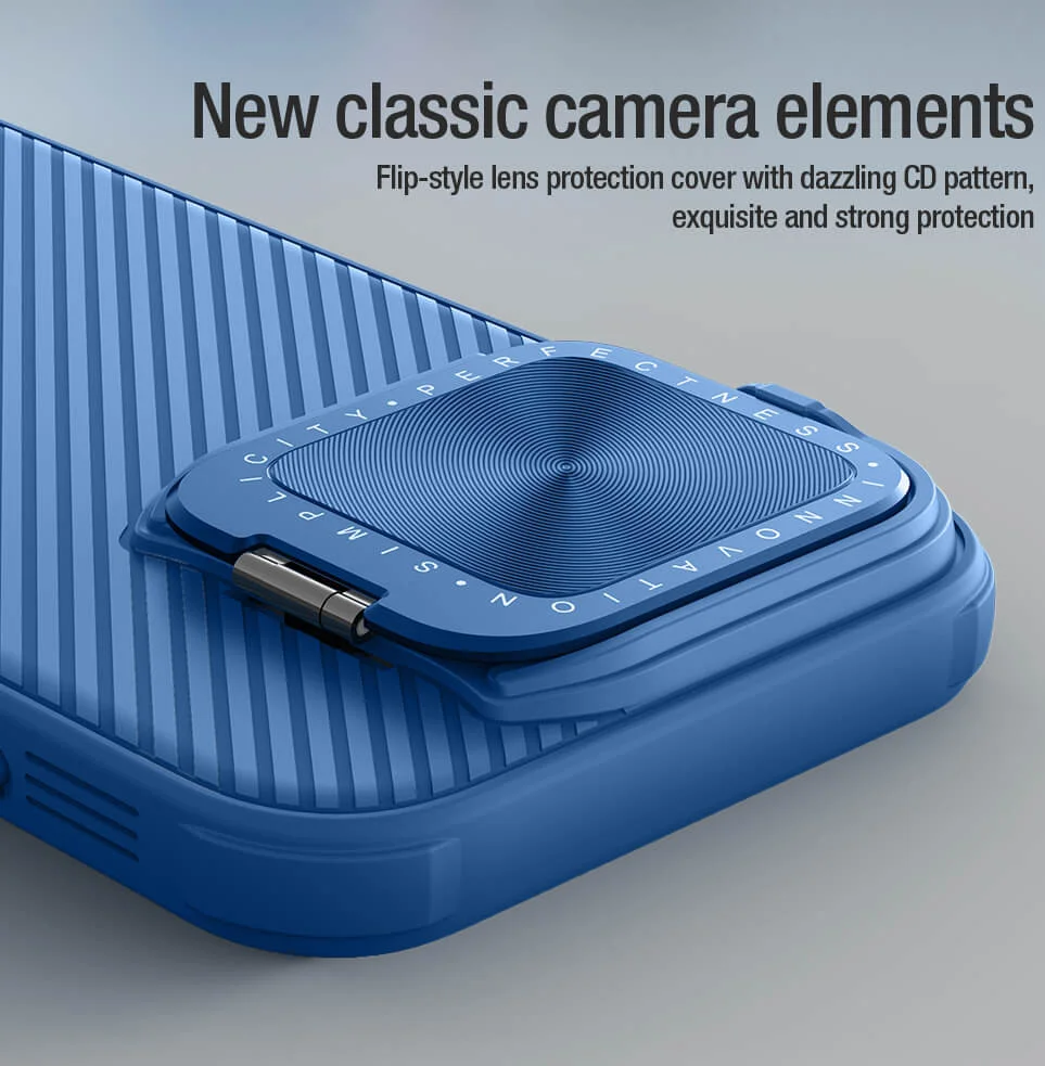 Nillkin CamShield Prop iPhone 16 Pro Max Hoesje MagSafe Back Cover Blauw afbeelding 5