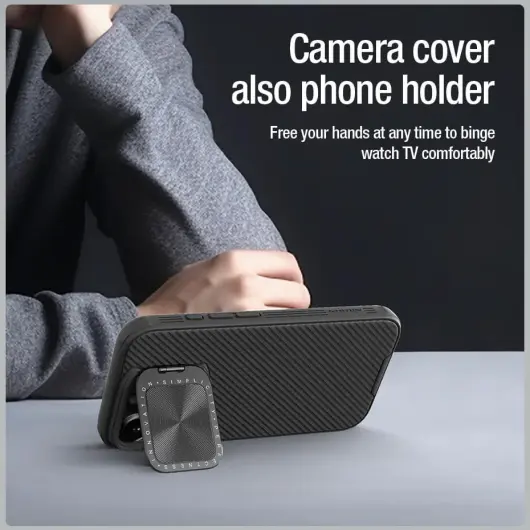 Nillkin CamShield Prop iPhone 16 Pro Max Hoesje MagSafe Back Cover Blauw afbeelding 3