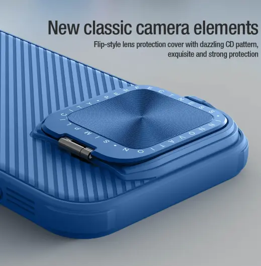 Nillkin CamShield Prop iPhone 16 Pro Max Hoesje MagSafe Back Cover Blauw afbeelding 5