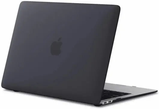 Techsuit MacBook Air 13 (2020) Case met Anti Slip Laag Matte Zwart afbeelding 1