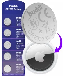 Buddi Apple AirTag Batterij CR2032 Lithium Knoopcelbatterij 210mh / 3V (5-Pack) afbeelding
