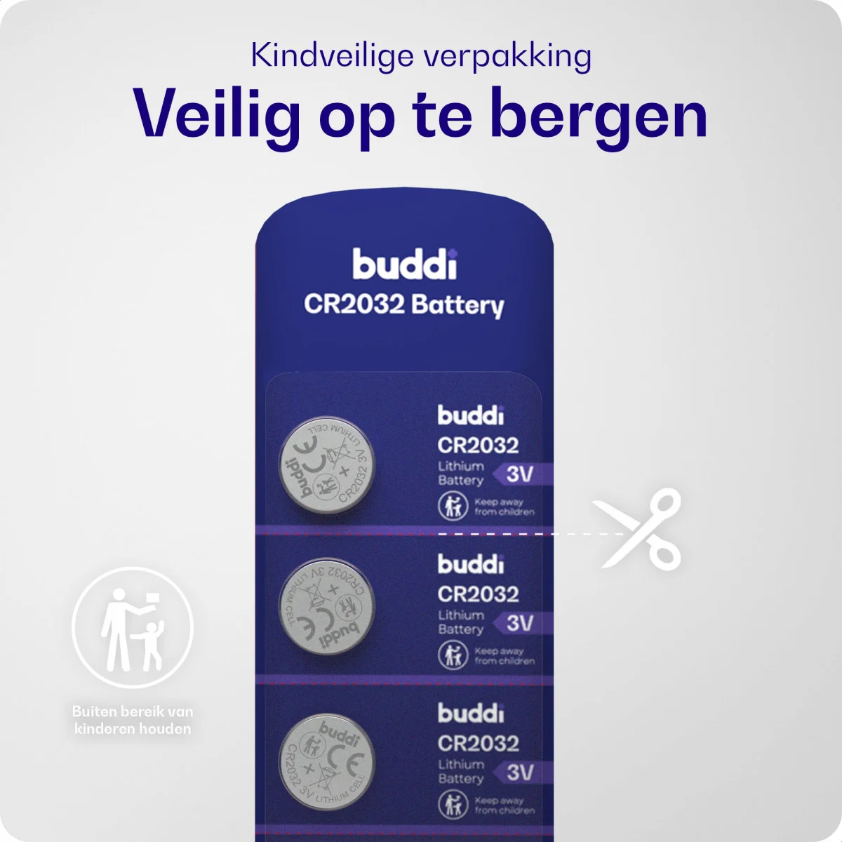Buddi Apple AirTag Batterij CR2032 Lithium Knoopcelbatterij 210mh / 3V (5-Pack) afbeelding 6
