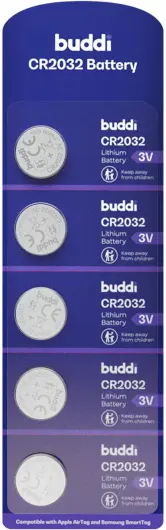 Buddi Apple AirTag Batterij CR2032 Lithium Knoopcelbatterij 210mh / 3V (5-Pack) afbeelding 14