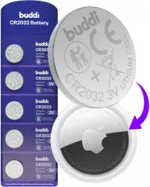Buddi Apple AirTag Batterij CR2032 Lithium Knoopcelbatterij 210mh / 3V (5-Pack)